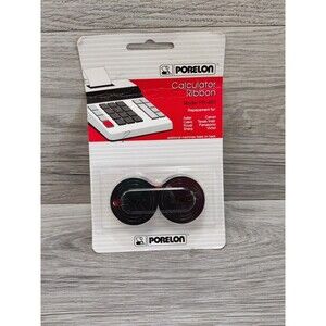 Porelon Universal Calculator Ribbon Model PR-483 Nylon Black/Red NOS USA